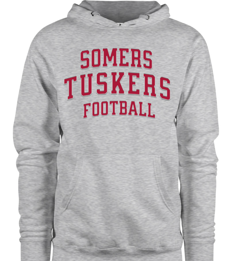 Somers Tuskers Football Sweatshirt (arch letters)