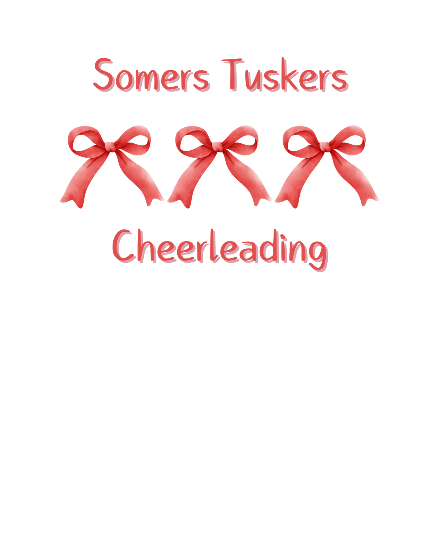 Somers Tuskers Cheerleading Bow T-Shirt